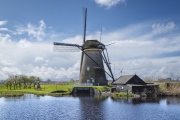kinderdijk windmill park in Netherlands.