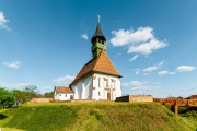 Historical Church in Ofoldeak village Hungary, alfold region. This is an splendid renowated church what built in 15th century. Hungarian name is Szuz Maria keresztenyek segitsege erodtemplom