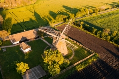 Traditional Hungarian windmill in alfold region near  by Hodmezovasarhely town. This amazing place is a public museum in countryside. The Hungarian name is Papi-fele szelmalom.