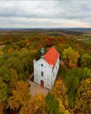 Fantastic arieal photo of Pannonhalama Benedictine abbey in Hungary. Amazing historical building with a beautiful church and library. Popular tourist destination with guided tours