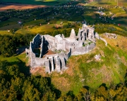 Castle ruins of Somlo in Balaton Highland next to Doba town. Historical little fort what built in 13th century. It was many owners.
