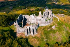 Castle ruins of Somlo in Balaton Highland next to Doba town. Historical little fort what built in 13th century. It was many owners.
