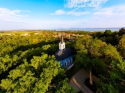 Ble chapel in Balatonboglar Hungary. The chapel it has on the Saint Erzsebet park next to red chapel..kormendí family built this in 1856.