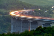 Viaduct of Koroshegy in Hungary next to lake Balaton in M7 Highway.