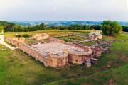 St Laszlo historical visitor center in Somogyvar Hungary. 
King Szent Laszlo funded an abbey here in IX. th cenutry. 
Today a modern visitor center is here where you can see  monumental old ruins.