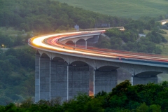 Viaduct of Koroshegy in Hungary next to lake Balaton in M7 Highway.