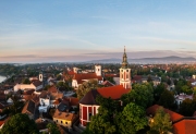 Belgrade serbian orthodox church in Szentendre Hungary.
Amazing aerial view about the chatedral. This palce is a part of a beautiful old downtown near by Budapest