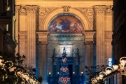 St Stephen Basilica at christmas time. Splendid giant christmas tree is there. Created a Beautiful mood that place