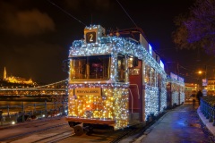 Take a ride on one of the festively decorated light trams in Budapest during the Christmas-New Year season.