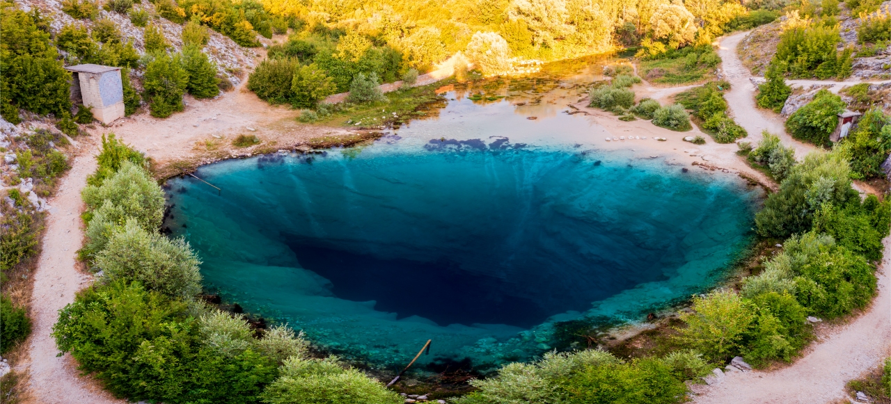 The Cetina River Spring, Known as the Eye Of The Earth is an incredible karst spring located at the foothills of the Dinara mountain range in Croatia.