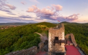 Holloko castle  in Hungary. This historical medieval castle ruin is in the Cserhat hills. A part of the UNESCO world heritage. Famous tourist attraction