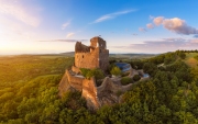 Holloko castle  in Hungary. This historical medieval castle ruin is in the Cserhat hills. A part of the UNESCO world heritage. Famous tourist attraction