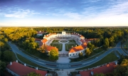 The Esterhazy Palace near to Sopron in Fertod, Hunary. Famous historical palace with beautiful garden and big forest. Hungarian hiostorical heritage.