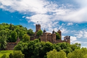 Burg Wertheim landscape photo with cloudy sky