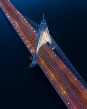 Hungary-Budapest.-Splendid-aerial-photo-about-the-Megyeri-bridge-in-border-of-Budapest-3
