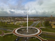 The hovenring is a unique architect in Eindhoven Netherlands.