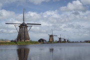 kinderdijk windmill park in Netherlands.