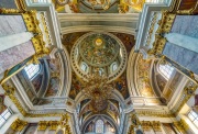 Inside of Cathedral Ljublana Slovenia. Officially named St Nichola church. Slovenian name is stolnica sv. Nikolaja. Built in 1707. Baroque style.  Amazing frescos and fantastic mood