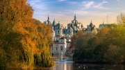 Autumn cityscape about London from St. James park