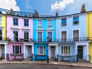 brightly-coloured houses in London Primrose hill. You can see these in many movies and TV series.