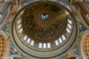 06.23.23. London, United kingdom. St Pauls cathedral is most popular touristical church in London city. Splendid interior spaces and amazing arts on the wall.