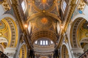 06.23.23. London, United kingdom. St Pauls cathedral is most popular touristical church in London city. Splendid interior spaces and amazing arts on the wall.