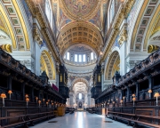06.23.23. London, United kingdom. St Pauls cathedral is most popular touristical church in London city. Splendid interior spaces and amazing arts on the wall.