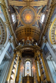 06.23.23. London, United kingdom. St Pauls cathedral is most popular touristical church in London city. Splendid interior spaces and amazing arts on the wall.