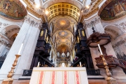 06.23.23. London, United kingdom. St Pauls cathedral is most popular touristical church in London city. Splendid interior spaces and amazing arts on the wall.