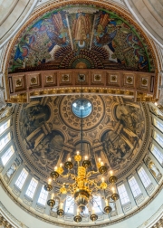 06.23.23. London, United kingdom. St Pauls cathedral is most popular touristical church in London city. Splendid interior spaces and amazing arts on the wall.