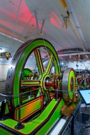 06.24.2023. London, UK. Engine room visitor center of Tower bridge london. You can see there how they did lifted up the track of bridge at old time.
