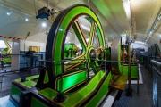 06.24.2023. London, UK. Engine room visitor center of Tower bridge london. You can see there how they did lifted up the track of bridge at old time.