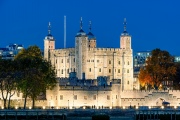 tower of London in blue hour. Fantastic view in  evening. Famous tourist destination