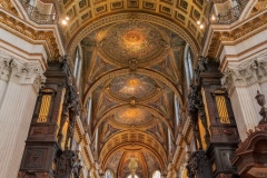 11.07.2019. London, UK, St Paul Cathedral. Splendid inside of the St Paul catherdal. Amazing, altar, frescos and cupola