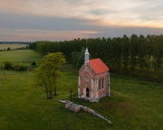 Zichy chapel in Lorev village Hungary. This is a memorial place for Jeno Zichy who was executed after the revolution of 1848 here. built in 1858 by neogothic style.