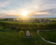 Zichy chapel in Lorev village Hungary. This is a memorial place for Jeno Zichy who was executed after the revolution of 1848 here. built in 1858 by neogothic style.