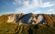 Belko mountain in autunm colors. Uniqie beautiful mountain in Bükk mountains Hungary near by Belapatfalva  village. There is  the famous Cisteszi apatsag ruins too. 
Clorful panoramic landscape