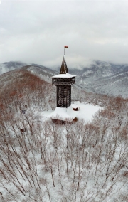 Millenium Lookout tower near by Szilvásvárad Hungary. Amazing view to the Szalajka valley and Bukk mountains and the Szilvasvarad town. A part of Bukk national park