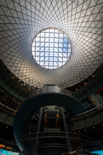 09.15. 23. NYC. Fulton street subway is a subway junction and shoppong center in lower Manhattan. Amazing modern architecture.