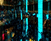 09.15. 23. New York, USA. The Summit one vanderbilt observatory deck is a wonderland. Glass floor, mirrors and windows everywhere. You can see the city in a uniqe view.