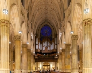09-19.23. New York, USA. Interior of Saint Patrick's Cathedral. Famous and popular tourist sight in Manhattan.