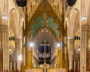 09-19.23. New York, USA. Interior of Saint Patrick's Cathedral. Famous and popular tourist sight in Manhattan.