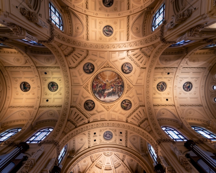09.18.23. USA, New York city. St. Francis Xavier Church is a Catholic church at 30–36 West 16th Street, between Fifth Avenue and Avenue of the Americas.