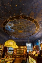 09.18.23. USA, New York city, Manhattan. children's section of the Albertine bookstore next to central park. Amazing freco is on the roof.