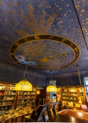 09.18.23. USA, New York city, Manhattan. children's section of the Albertine bookstore next to central park. Amazing freco is on the roof.