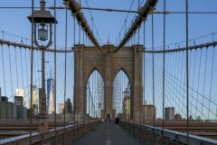 Unique view about the Brooklyn bridge bridge what connecting Brooklyn to Manhattan. This is a 2 levels bridge for walkers, busses cars and trucks.