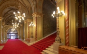 Europe hungary Budapest Hungarian Parliament historical building. Main Staircase
