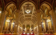 Europe hungary Budapest Hungarian Parliament historical building. decorative staircase