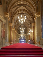 Europe hungary Budapest Hungarian Parliament historical building. Main Staircase