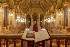 Europe hungary Budapest Hungarian Parliament historical building. decorative staircase